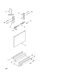 Door And Panel Parts parts for Kenmore Dishwasher 665.13852K600 (66513852K600, 665 13852K600) from AppliancePartsPros.com