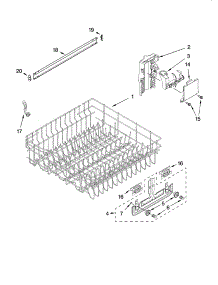 Upper Rack And Track Parts parts for Kenmore Dishwasher 665.13852K601 (66513852K601, 665 13852K601) from AppliancePartsPros.com