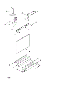 Door And Panel Parts parts for Kenmore Dishwasher 665.13852K602 (66513852K602, 665 13852K602) from AppliancePartsPros.com