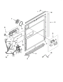 Door And Latch Parts parts for Kenmore Dishwasher 665.13853K601 (66513853K601, 665 13853K601) from AppliancePartsPros.com