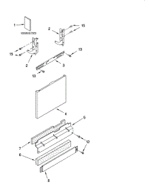 Door And Panel Parts parts for Kenmore Dishwasher 665.13854K601 (66513854K601, 665 13854K601) from AppliancePartsPros.com