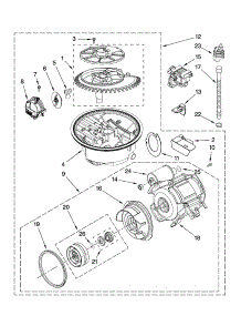 Pump And Motor Parts parts for Kenmore Dishwasher 665.13854K603 (66513854K603, 665 13854K603) from AppliancePartsPros.com