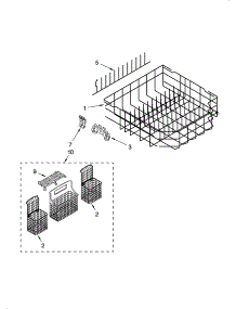 Lower Rack Parts, Optional Parts (Not Included) parts for Kenmore Dishwasher 665.13859K601 (66513859K601, 665 13859K601) from AppliancePartsPros.com