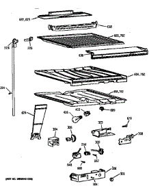 Compartment Separator Parts parts for Kenmore Refrigerator 363.68597892 (36368597892, 363 68597892) from AppliancePartsPros.com