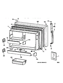 Freezer Door parts for Kenmore Refrigerator 363.68597892 (36368597892, 363 68597892) from AppliancePartsPros.com