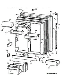 Fresh Food Door parts for Kenmore Refrigerator 363.68597893 (36368597893, 363 68597893) from AppliancePartsPros.com