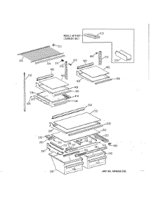 Shelves parts for Kenmore Refrigerator 363.68852898 (36368852898, 363 68852898) from AppliancePartsPros.com