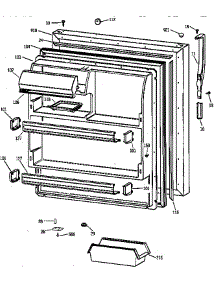 Fresh Food Door parts for Kenmore Refrigerator 363.68857891 (36368857891, 363 68857891) from AppliancePartsPros.com