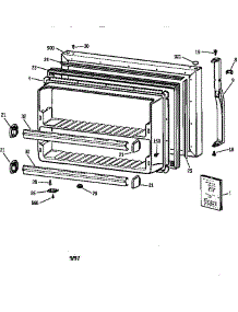 Freezer Door parts for Kenmore Refrigerator 363.68857891 (36368857891, 363 68857891) from AppliancePartsPros.com
