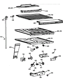 Compartment Separator Parts parts for Kenmore Refrigerator 363.68857891 (36368857891, 363 68857891) from AppliancePartsPros.com