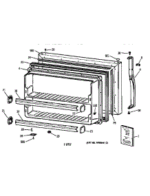 Freezer Door parts for Kenmore Refrigerator 363.68857892 (36368857892, 363 68857892) from AppliancePartsPros.com