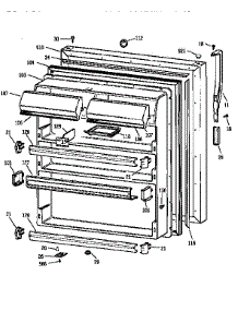 Fresh Food Door parts for Kenmore Refrigerator 363.68962890 (36368962890, 363 68962890) from AppliancePartsPros.com