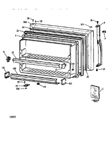 Freezer Door parts for Kenmore Refrigerator 363.68962894 (36368962894, 363 68962894) from AppliancePartsPros.com