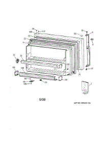 Freezer Door parts for Kenmore Refrigerator 363.68962897 (36368962897, 363 68962897) from AppliancePartsPros.com