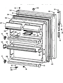 Fresh Food Door parts for Kenmore Refrigerator 363.68965890 (36368965890, 363 68965890) from AppliancePartsPros.com