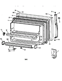 Freezer Door parts for Kenmore Refrigerator 363.68965890 (36368965890, 363 68965890) from AppliancePartsPros.com