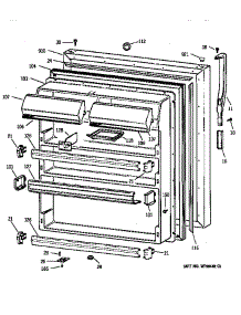 Fresh Food Door parts for Kenmore Refrigerator 363.68965893 (36368965893, 363 68965893) from AppliancePartsPros.com