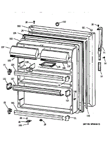 Fresh Food Door parts for Kenmore Refrigerator 363.68965894 (36368965894, 363 68965894) from AppliancePartsPros.com