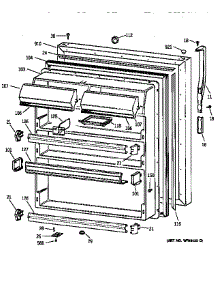 Fresh Food Door parts for Kenmore Refrigerator 363.68967890 (36368967890, 363 68967890) from AppliancePartsPros.com