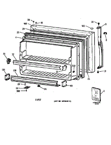 Freezer Door parts for Kenmore Refrigerator 363.68967893 (36368967893, 363 68967893) from AppliancePartsPros.com