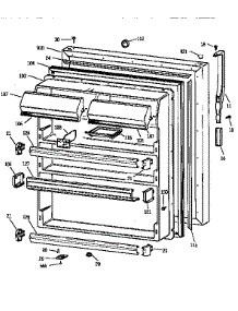 Fresh Food Door parts for Kenmore Refrigerator 363.68967894 (36368967894, 363 68967894) from AppliancePartsPros.com