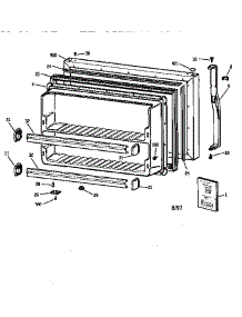 Freezer Door parts for Kenmore Refrigerator 363.78162890 (36378162890, 363 78162890) from AppliancePartsPros.com