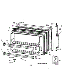 Freezer Door parts for Kenmore Refrigerator 363.78162891 (36378162891, 363 78162891) from AppliancePartsPros.com