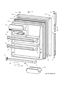 Fresh Food Door parts for Kenmore Refrigerator 363.78162892 (36378162892, 363 78162892) from AppliancePartsPros.com