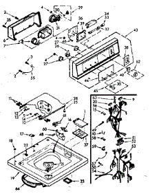 Top And Console Assembly parts for Kenmore Washer 110.7204701 (1107204701, 110 7204701) from AppliancePartsPros.com