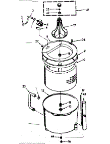 Tub And Basket Assembly parts for Kenmore Washer 110.7204701 (1107204701, 110 7204701) from AppliancePartsPros.com