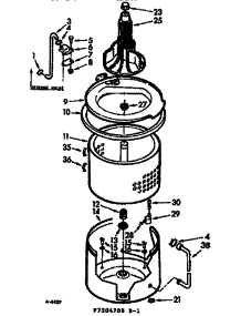 Tub And Basket Assembly parts for Kenmore Washer 110.7204750 (1107204750, 110 7204750) from AppliancePartsPros.com