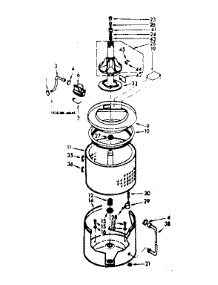 Tub And Basket Assembly parts for Kenmore Washer 110.7204803 (1107204803, 110 7204803) from AppliancePartsPros.com