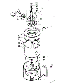Tub & Basket Assembly parts for Kenmore Washer 110.7204903 (1107204903, 110 7204903) from AppliancePartsPros.com