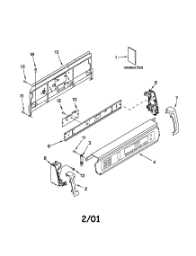 Console Panel parts for Kenmore Dryer 110.72052100 (11072052100, 110 72052100) from AppliancePartsPros.com