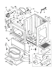 Cabinet parts for Kenmore Dryer 110.72052100 (11072052100, 110 72052100) from AppliancePartsPros.com