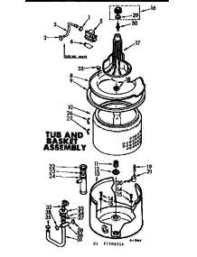 Tub And Basket Assembly parts for Kenmore Washer 110.7205514 (1107205514, 110 7205514) from AppliancePartsPros.com