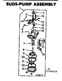 Suds-Pump Assembly parts for Kenmore Washer 110.7205514 (1107205514, 110 7205514) from AppliancePartsPros.com