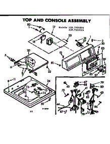 Top And Console Assembly parts for Kenmore Washer 110.7205514 (1107205514, 110 7205514) from AppliancePartsPros.com