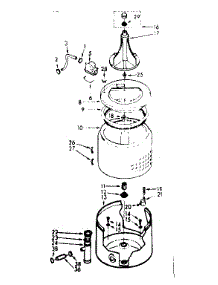 Tub And Basket Assembly parts for Kenmore Washer 110.7205613 (1107205613, 110 7205613) from AppliancePartsPros.com