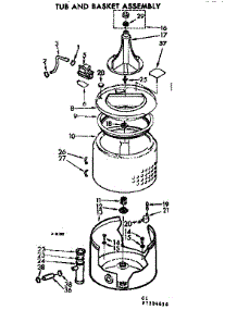 Tub & Basket Assm parts for Kenmore Washer 110.7205616 (1107205616, 110 7205616) from AppliancePartsPros.com
