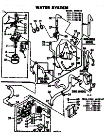 Water System parts for Kenmore Washer 110.7205630 (1107205630, 110 7205630) from AppliancePartsPros.com
