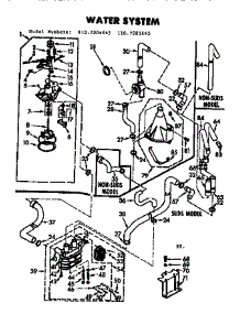 Water System parts for Kenmore Washer 110.7205645 (1107205645, 110 7205645) from AppliancePartsPros.com