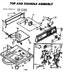 Top And Console Assembly parts for Kenmore Washer 110.7205645 (1107205645, 110 7205645) from AppliancePartsPros.com