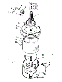 Tub And Basket Assembly parts for Kenmore Washer 110.7205702 (1107205702, 110 7205702) from AppliancePartsPros.com