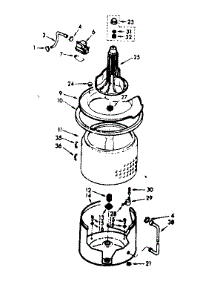 Tub And Basket Asm parts for Kenmore Washer 110.7205703 (1107205703, 110 7205703) from AppliancePartsPros.com