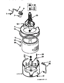 Tub And Basket Assembly parts for Kenmore Washer 110.7205705 (1107205705, 110 7205705) from AppliancePartsPros.com