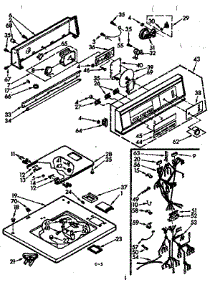 Top And Console Assembly parts for Kenmore Washer 110.7205800 (1107205800, 110 7205800) from AppliancePartsPros.com