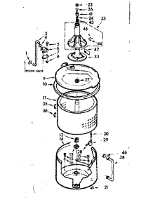 Tub And Basket Assembly parts for Kenmore Washer 110.7205950 (1107205950, 110 7205950) from AppliancePartsPros.com