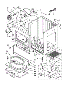 Cabinet parts for Kenmore Dryer 110.72062100 (11072062100, 110 72062100) from AppliancePartsPros.com
