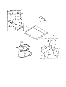 Dryer Top parts for Kenmore Dryer 110.72062101 (11072062101, 110 72062101) from AppliancePartsPros.com